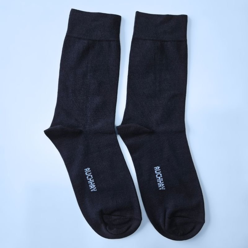 Cotton Crew Socks - Navy Blue